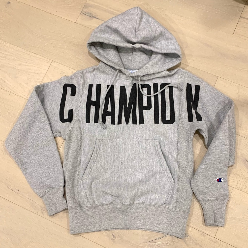 Champion reverse weave hoodie oxford grey Mens size XS